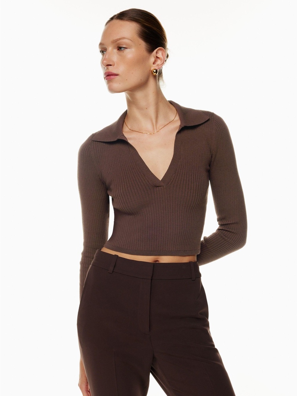 BABATON Sculpt Knit Polo Longsleeve
